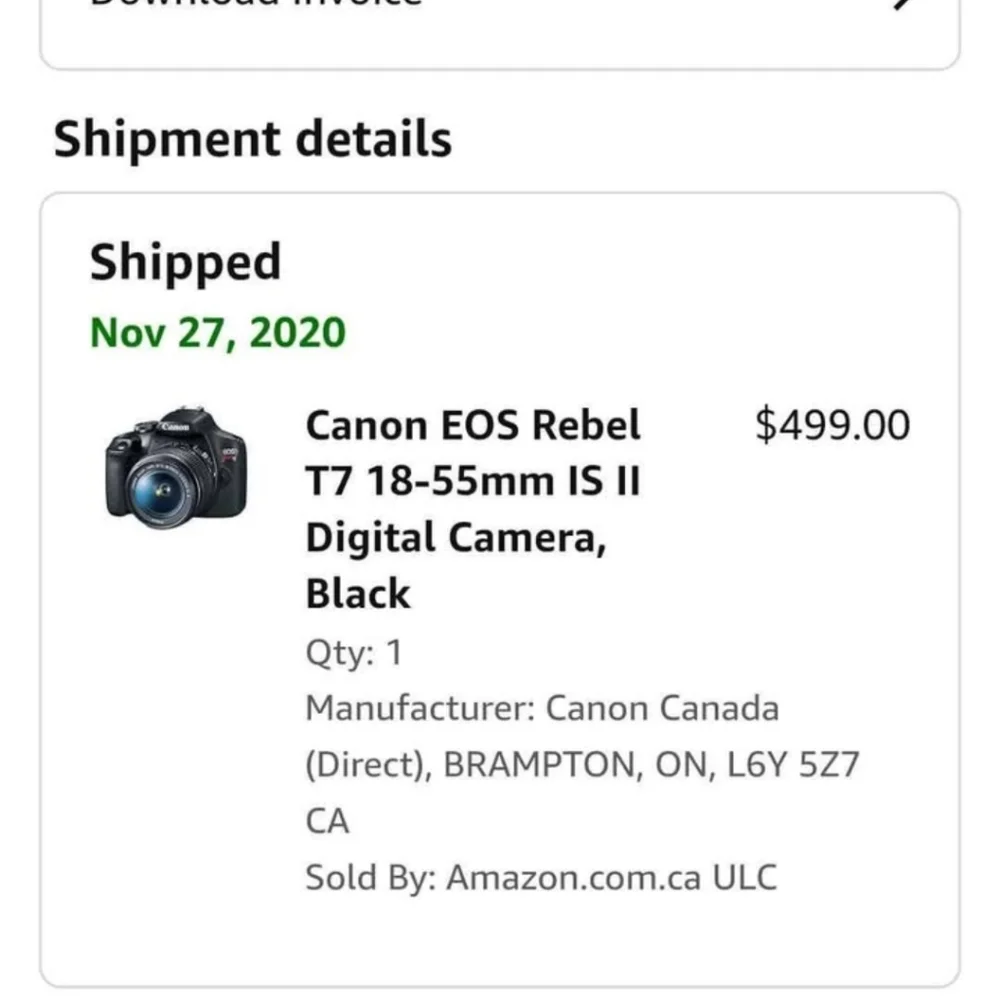 Canon EOS Rebel T7 - Picture 2 of 12